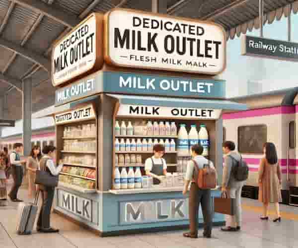 Milk Outlets at Railway Station