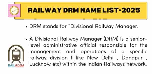 Railway DRM Name List