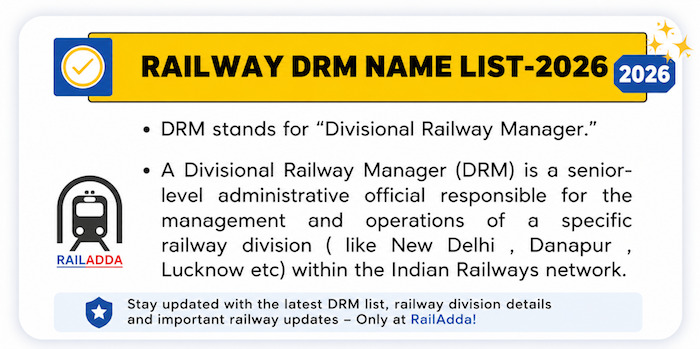 Railway DRM name list 2026