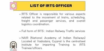 IRTS Seniority List