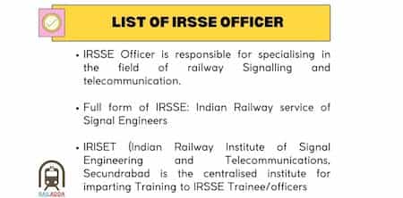 IRSSE Seniority List