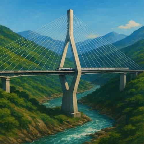 Anji Khad Bridge – India’s First Cable-Stayed Rail Bridge