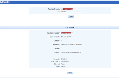 Irctc aadhaar kyc
