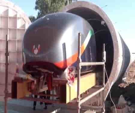 Test model Hyperloop train india Test model Hyperloop train india