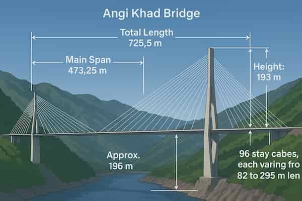 Anji Khad bridge dimensions