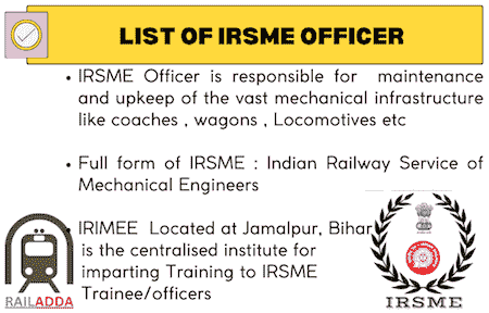 Irsme seniority list
