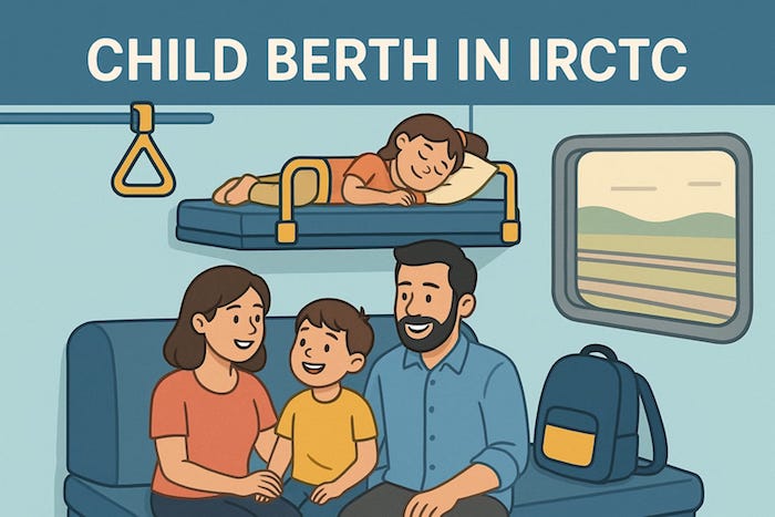 child berth in irctc