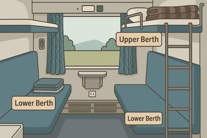 Indian railway berth arrangement