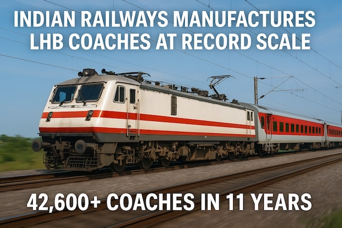 Indian Railways Silent Revolution sees over 42,600 LHB coaches manufactured in 11 years